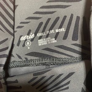 Girls work out pants. SBlack and grey. Fit like new, look like new. Fun design.